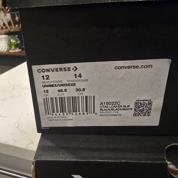 Converse Chuck Taylor All Star Loafer Shoes - Black (A15022C) Men's Sz 12 NEW - Picture 9 of 12